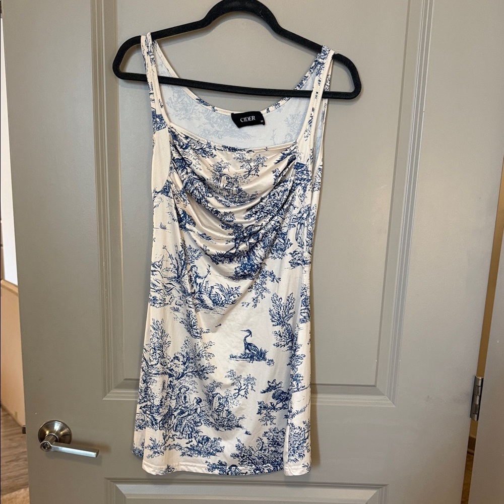 Cider Blue and Cream Camisole Top